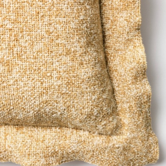 NWT!Oversized Heather Square Throw Pillow Dark Tan/Cream Threshold Studio McGee - Picture 3 of 7
